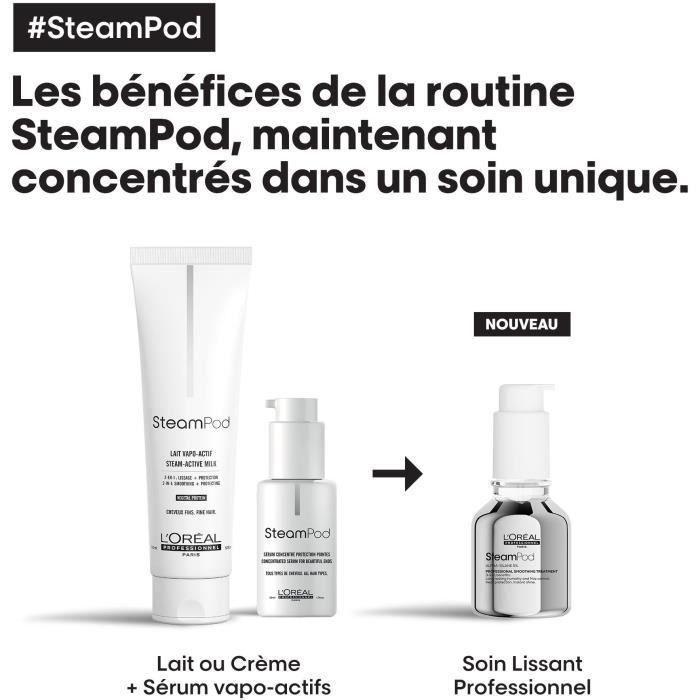L'Oréal Professionnel Paris STEAMPOD todo en uno: Protector Térmico Capilar 3-EN-1 Antihumedad 72H con Alfa-silano 230°C - 50 ml 4