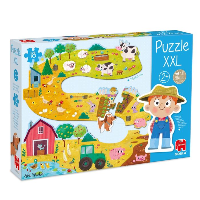 Goula 53176 Puzle XXL Granja de cartón, 17 piezas y 2 figuras, para +3 años 1 Goula 53176 Puzle XXL Granja de cartón, 17 piezas y 2 figuras, para +3 años 1