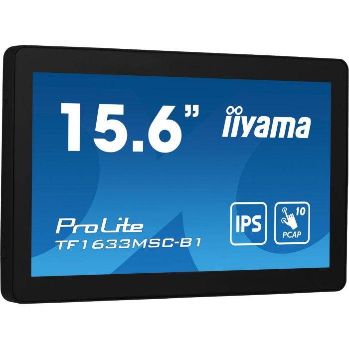 IIYAMA TF1633MSC-B1 Monitor Táctil 15.6" Multi-Touch HDMI+DP Negro para Comercio Minorista