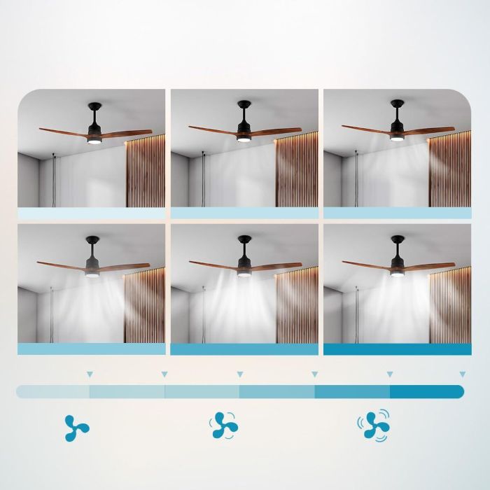 Ventilador de Techo con Luz Cecotec EnergySilence Aero 5230 18 W 40 W Negro Madera (3000-6500 K) 3 Ventilador de Techo con Luz Cecotec EnergySilence Aero 5230 18 W 40 W Negro Madera (3000-6500 K) 3