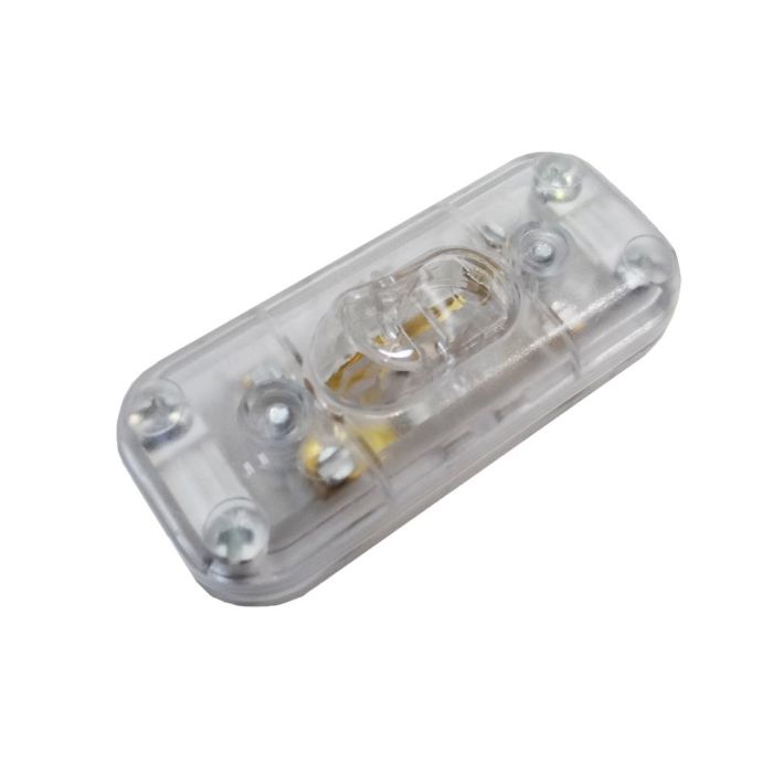 Interruptor unipolar 2A 250V transparente termoplástico 60x26,3x18mm