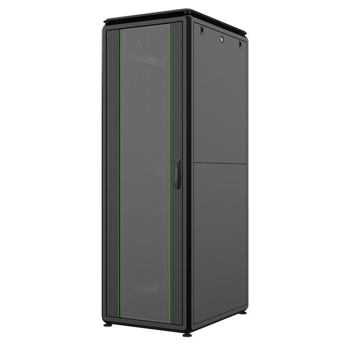 Lanview Rack Cabinet 19" 36U 600 x 800mm para Servidores y Cableado - Puertas de Cristal y Metal, Paneles Laterales Extraíbles