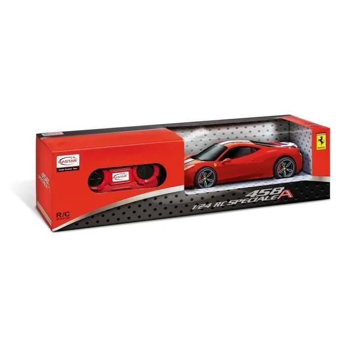 Mondo Coche a control remoto Ferrari 458 Italia Spec Escala 1:24 RC 8 km/h para niños a partir de 3 años 2