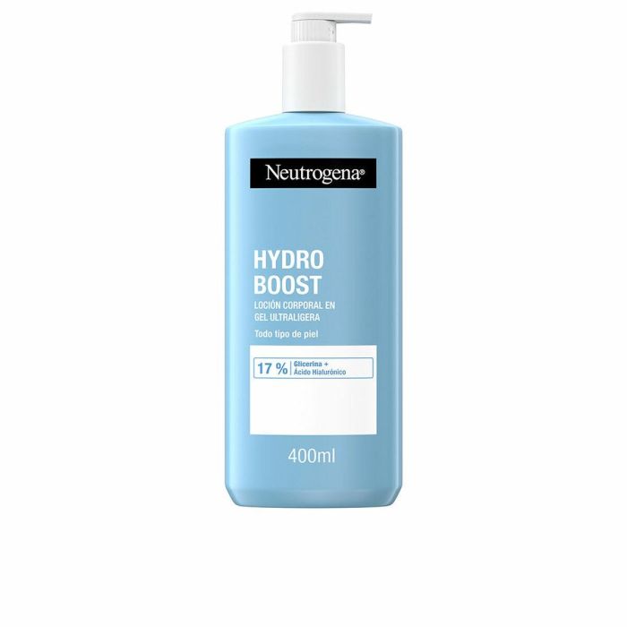 Neutrogena HYDRO BOOST Loción Corporal Gel Ultraligera, Hidratación 72h Intensa con Ácido Hialurónico, Para Todo Tipo de Piel, 400 ml