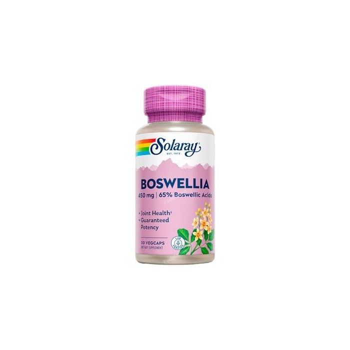 SOLARAY Boswellia 60 Cápsulas con Harpagofito para Articulaciones Saludables - Extracto Estandarizado 65% Ácidos Boswélicos