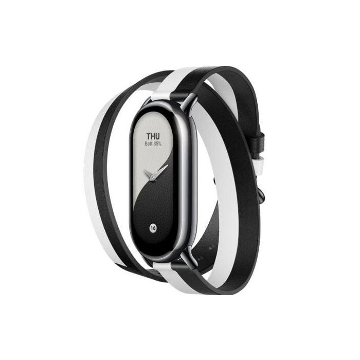Correa Original para Pulsera Xiaomi Mi Smart Band 8 Double Wrap Strap/ Blanco y Negro 1
