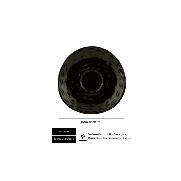 Barista Platillo Negro 16 Cm (6 Unidades) 1 Barista Platillo Negro 16 Cm (6 Unidades) 1