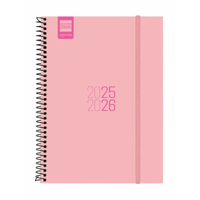 Finocam Agenda Para Estudiantes Espiral E10 - 155x212 mm Rosa 2025-2026 Finocam Agenda Para Estudiantes Espiral E10 - 155x212 mm Rosa 2025-2026