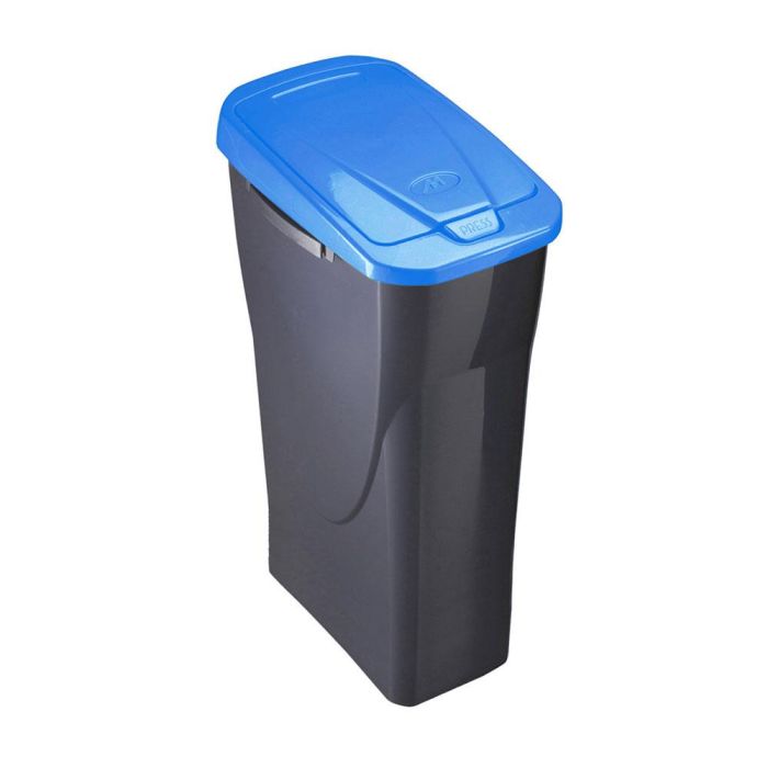 Mondex Cubo de Basura Ecobin con Tapa Azul de 15 L, Negro/Azul, Polipropileno, 21.5 x 31 x 42 cm 0 Mondex Cubo de Basura Ecobin con Tapa Azul de 15 L, Negro/Azul, Polipropileno, 21.5 x 31 x 42 cm 0