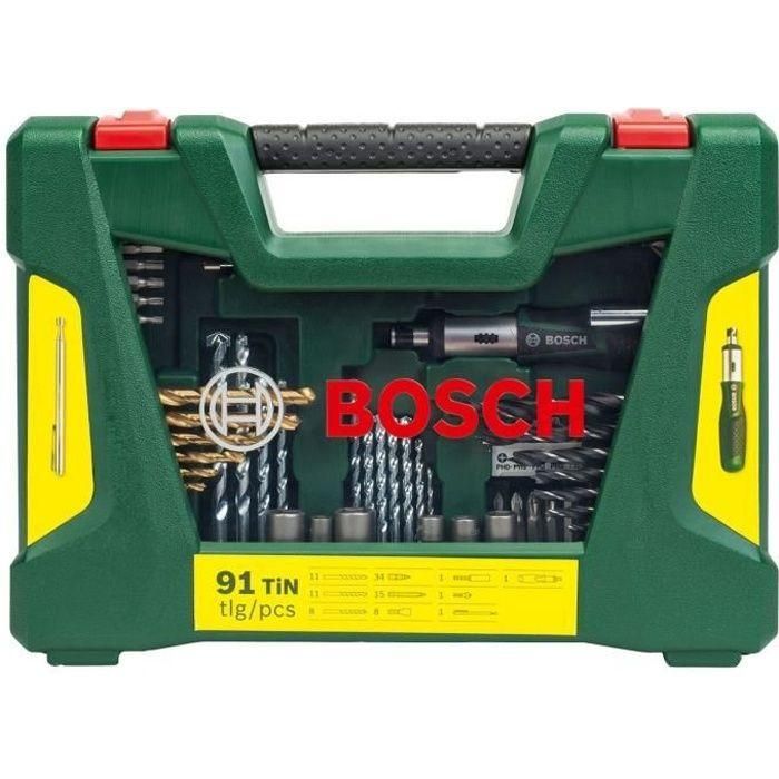 Juego de accesorios para taladrar y atornillar V-Line (91 piezas) - BOSCH Juego de accesorios para taladrar y atornillar V-Line (91 piezas) - BOSCH