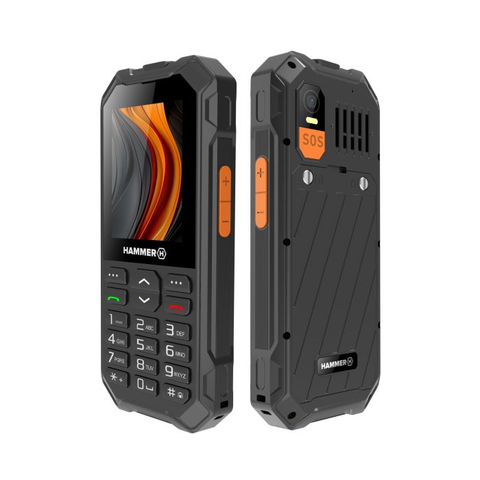 Hammer Teléfono Móvil Rugerizado HAMMER 6 LTE Pantalla 2.4" Resistencia Militar MIL-STD 810H IP68 Batería 2500 mAh 1