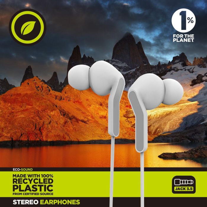 Muvit Auriculares E57 Blancos Ecológicos con Micrófono Incorporado y Diseño Ergonómico, Sonido Excepcional 8 Muvit Auriculares E57 Blancos Ecológicos con Micrófono Incorporado y Diseño Ergonómico, Sonido Excepcional 8