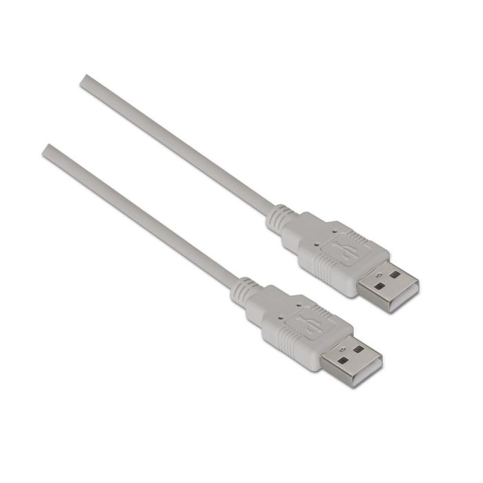AISENS - CABLE USB 2.0, TIPO A/M-A/M, BEIGE, 2.0M
