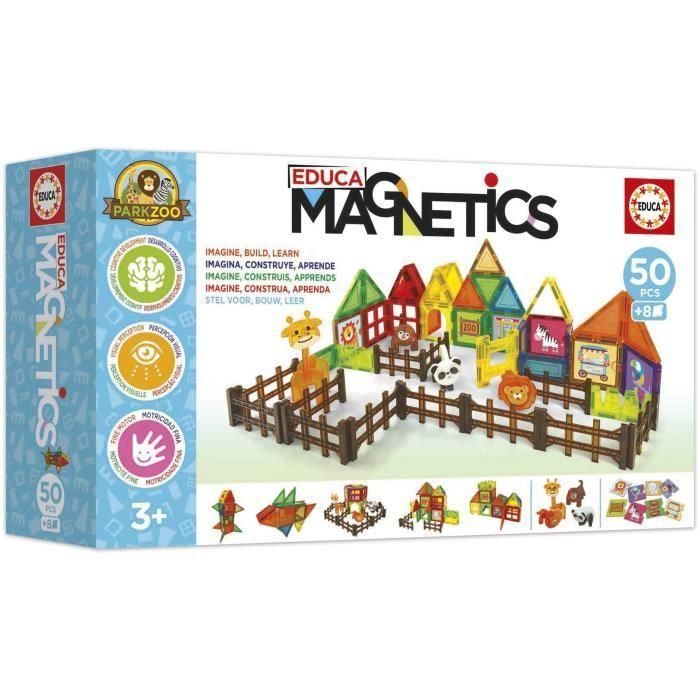 EDUCA EDU8412668202702 Magnetics Zoo Park - Juego de Construcción - 50 piezas magnéticas, 4 animales, 8 cartas - Desde 3 años 3 EDUCA EDU8412668202702 Magnetics Zoo Park - Juego de Construcción - 50 piezas magnéticas, 4 animales, 8 cartas - Desde 3 años 3