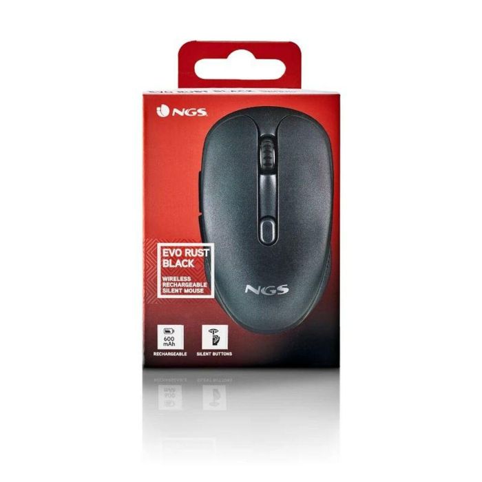 Ratón NGS EVO RUST Negro 1600 dpi 1