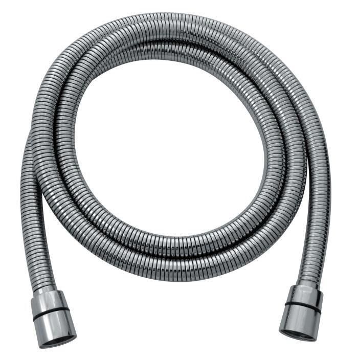 Rousseau Manguera de Ducha Extensible 1.5m-1.85m Doble Grapado Acero Inoxidable Cromado Conexión F1/2 Rousseau Manguera de Ducha Extensible 1.5m-1.85m Doble Grapado Acero Inoxidable Cromado Conexión F1/2