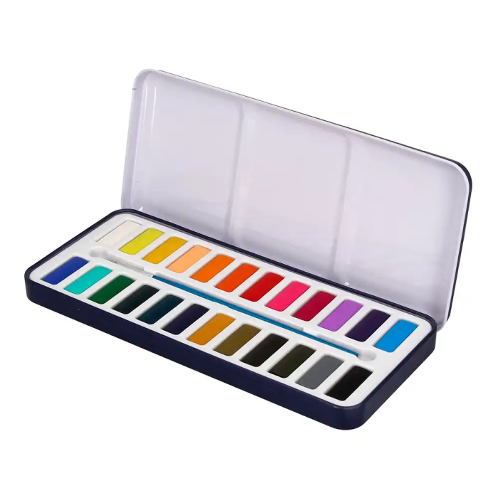 Liderpapel Acuarela con Pincel, Estuche Metálico, 24 Colores Surtidos, Ideal para Artistas 8