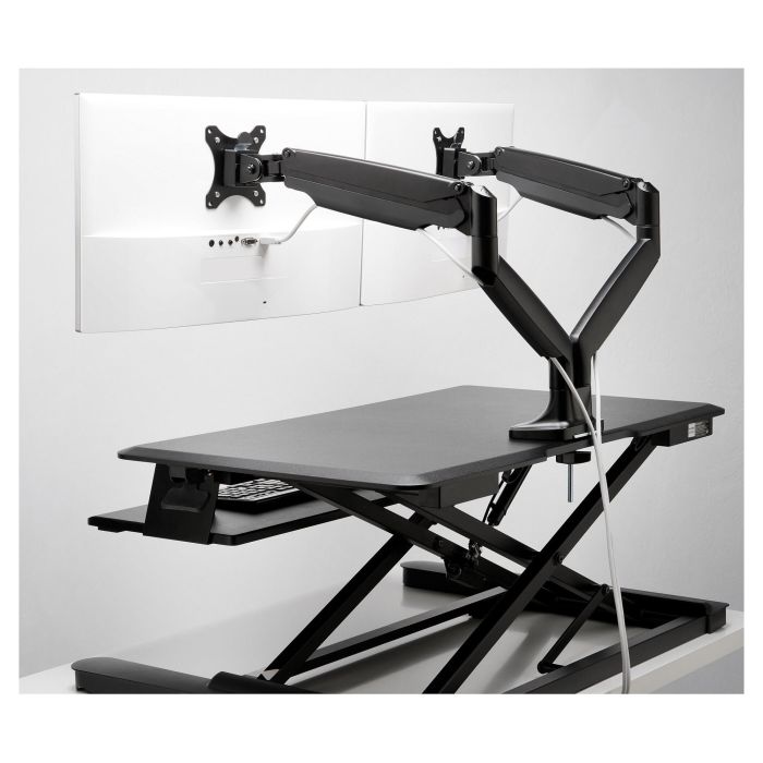Kensington Brazo para Monitor 2TFT Ajustable en Altura con un Toque para Dos Monitores Montaje Escritorio Negro 9