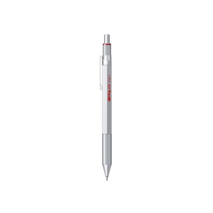 ROTRING Feinminenst. 600MULTI 3in1 Silb.0.5 Kug. bl/r Geschenkbox 0 ROTRING Feinminenst. 600MULTI 3in1 Silb.0.5 Kug. bl/r Geschenkbox 0