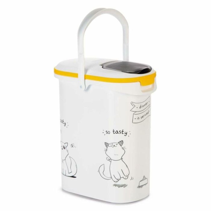 CURVER Contenedor de comida Le Diner se sirve - 4 kg - 10 L - Blanco y negro - Para gato 5 CURVER Contenedor de comida Le Diner se sirve - 4 kg - 10 L - Blanco y negro - Para gato 5