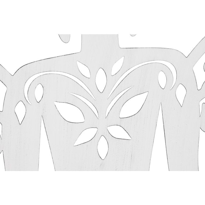 DKD Home Decor Panel de Decoración Mural Oriental con Motivo Buda, Fabricado en Metal Blanco y Negro, 100x100 cm (Juego de 2 Unidades Surtidas) 2