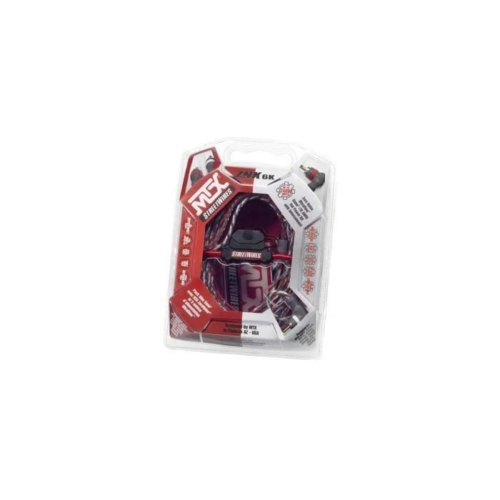 Mtx Audio ZNX6K Power Pack 6 mm2 para Amplificadores hasta 240W RMS con Cable RCA StreetWires 5m 1