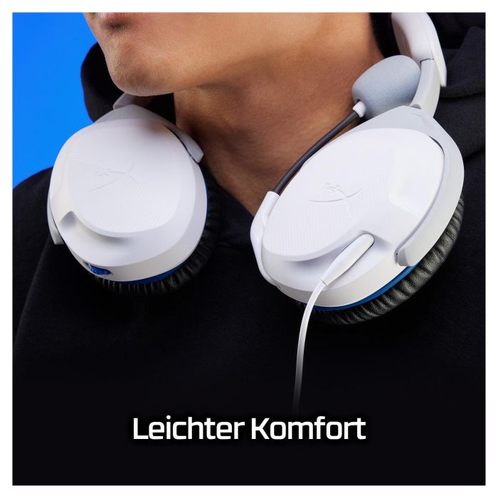 HyperX Cloud Stinger 2 Auriculares Gaming con Cable para PlayStation, Blanco - 75X29AA 10