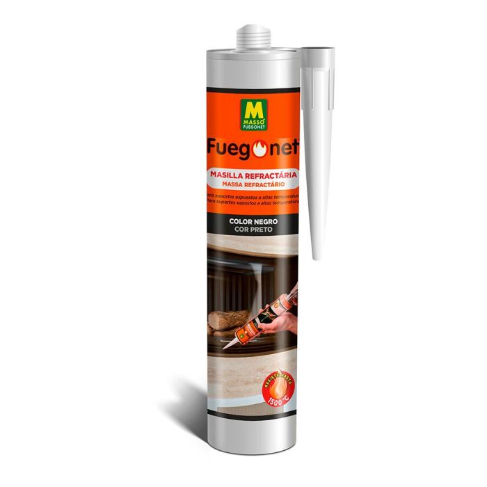 Massó Masilla refractaria negra 300 ml - Sellador para altas temperaturas hasta 1.500°C 0 Massó Masilla refractaria negra 300 ml - Sellador para altas temperaturas hasta 1.500°C 0
