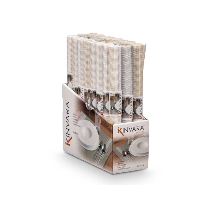 Salvamantel 30X45Cm Rayas Surtidos Neutros Kinvara (48 Unidades) 1 Salvamantel 30X45Cm Rayas Surtidos Neutros Kinvara (48 Unidades) 1