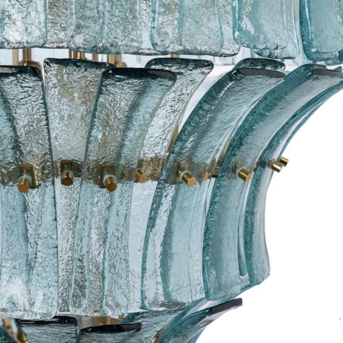 Lámpara Techo Verde Cristal Iluminación 70 X 70 X 56 cm