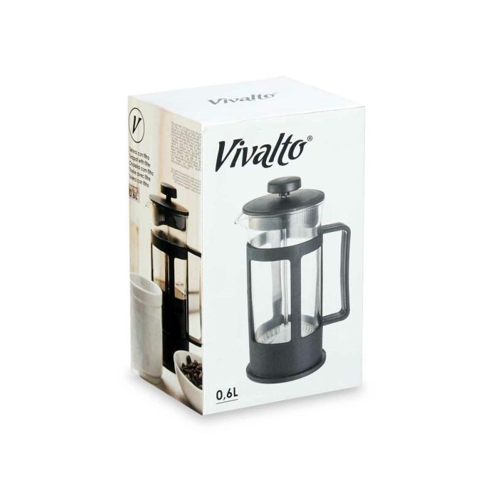 Tetera Kinvara SW8120 Negro Transparente 600 ml Émbolo 2 Tetera Kinvara SW8120 Negro Transparente 600 ml Émbolo 2