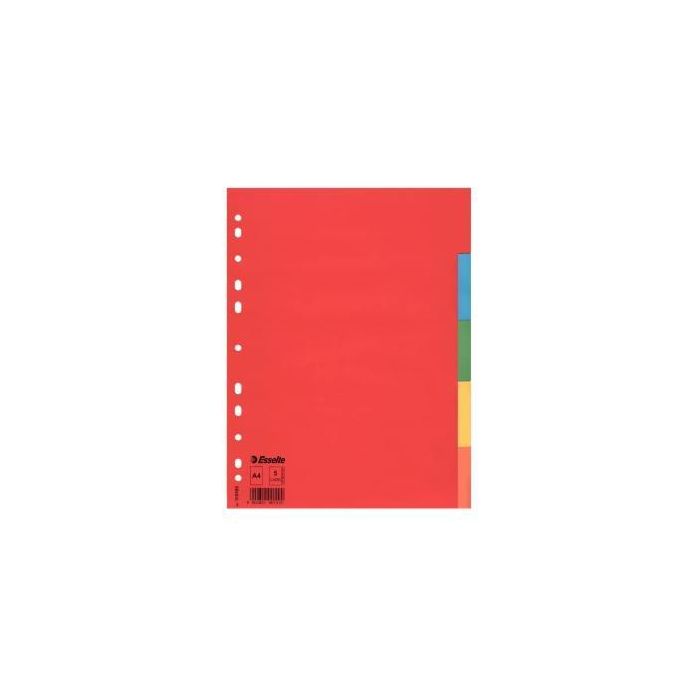 Esselte Separadores Multitaladro Cartón A4 5 Posiciones Colores Esselte Separadores Multitaladro Cartón A4 5 Posiciones Colores