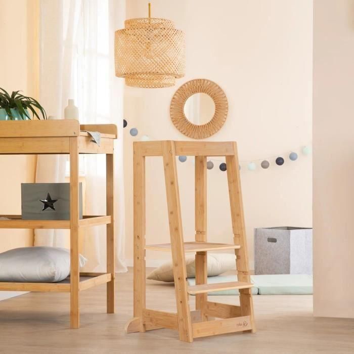 Roba ROB1697559591163 Torre de Aprendizaje Montessori Bambú FSC Ajustable 3 Niveles hasta 80 Kg Natural 1 Roba ROB1697559591163 Torre de Aprendizaje Montessori Bambú FSC Ajustable 3 Niveles hasta 80 Kg Natural 1