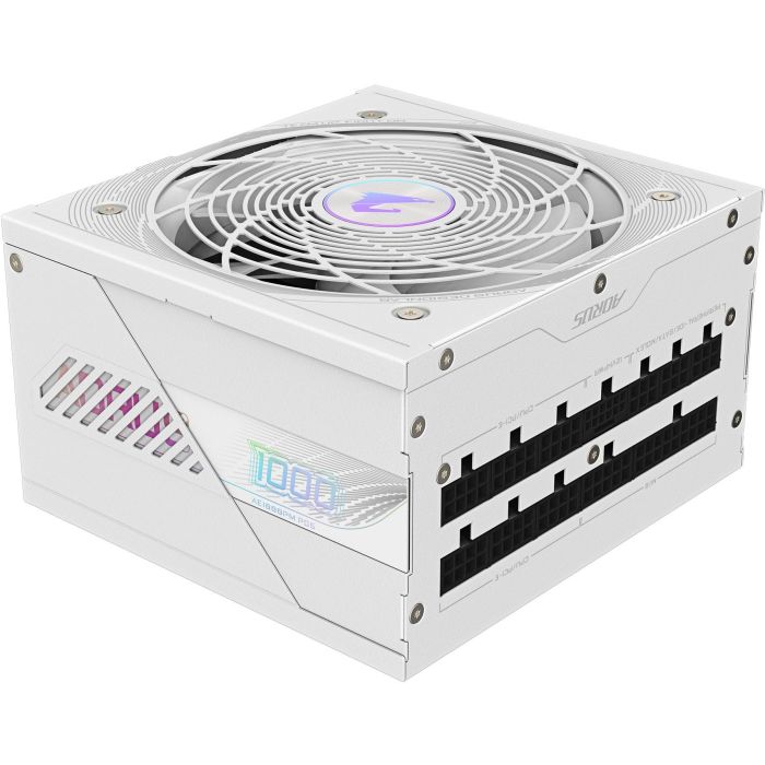 GIGABYTE P1000W ICE Fuente de Alimentación PC 1000W 80 PLUS Platinum ATX 3.0 PCIe 5.0 Modular con Ventilador 120mm Blanca 4
