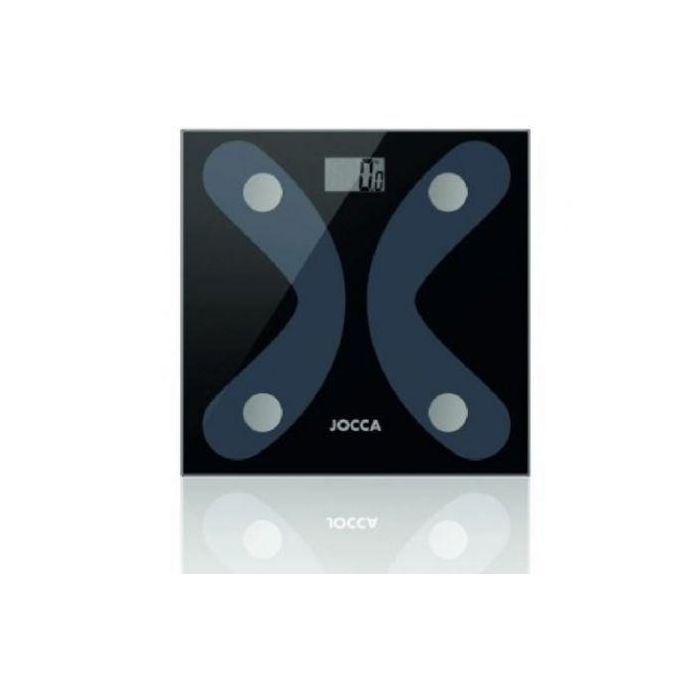 Báscula de Baño Jocca 1440/ Análisis Corporal/ Bluetooth/ Hasta 180kg/ Negro