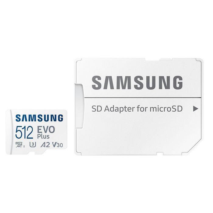 Samsung MB-MC512KA/EU Tarjeta de Memoria MicroSDXC EVO Plus 512GB, 130MB/s U3 V30 A2 para 4K, Móviles y Consolas, Resistente. 5