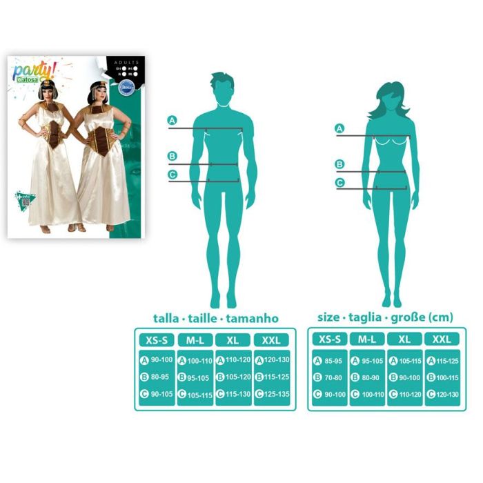 Disfraz Egipcia Mujer Vestido Dorado Con Diadema XXL 3 Disfraz Egipcia Mujer Vestido Dorado Con Diadema XXL 3