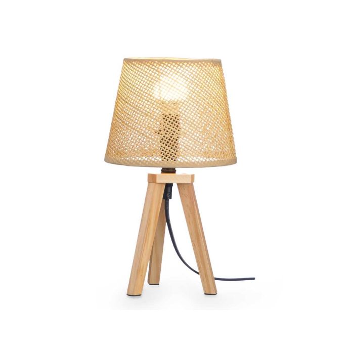 Lámpara de Sobremesa Giftdecor Pantalla Natural Cónica 32 cm - Madera Pino, Marrón (6 Unidades) 2 Lámpara de Sobremesa Giftdecor Pantalla Natural Cónica 32 cm - Madera Pino, Marrón (6 Unidades) 2