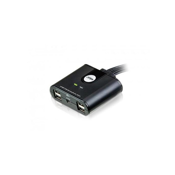 Aten US424-AT Switch USB 2.0 de 4 puertos para compartir periféricos entre 4 computadoras