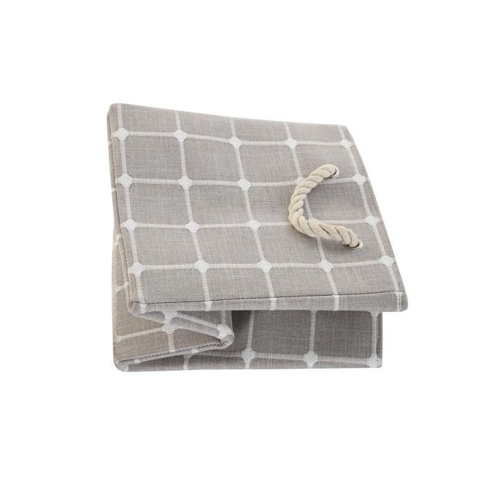DKD Home Decor Cesta Basicos Gris Beige 30 x 30 x 30 cm (4 Unidades) 4 DKD Home Decor Cesta Basicos Gris Beige 30 x 30 x 30 cm (4 Unidades) 4