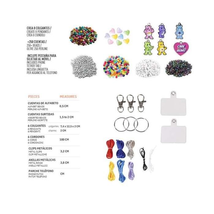 Cerdá Set de Belleza DIY Bag Clip Care Bears Multicolor 25.5 x 25.5 x 5.0 cm Edad Mínima Recomendada: 3 Años 1