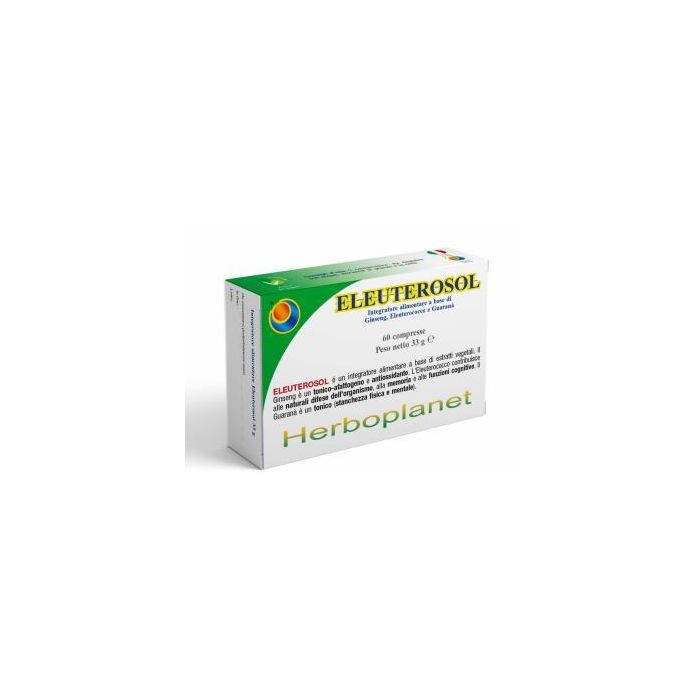 HERBOPLANET Eleuterosol 60 Comprimidos - Ginseng y Eleuterococo para Energía y Vitalidad