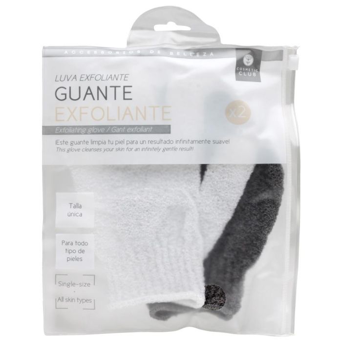 Cosmetic Club Juego de 2 Guantes Exfoliantes para Ducha y Belleza, Talla Única, Lavables y Reutilizables 0 Cosmetic Club Juego de 2 Guantes Exfoliantes para Ducha y Belleza, Talla Única, Lavables y Reutilizables 0