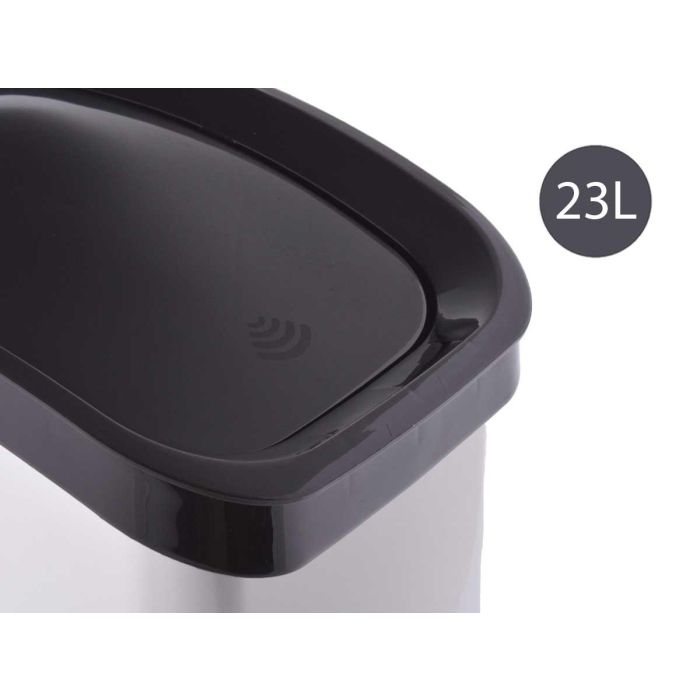 Berilo Papelera de Plástico Basculante Plateada 23L 34 x 43.7 x 27.3 cm (Set de 6) 3 Berilo Papelera de Plástico Basculante Plateada 23L 34 x 43.7 x 27.3 cm (Set de 6) 3