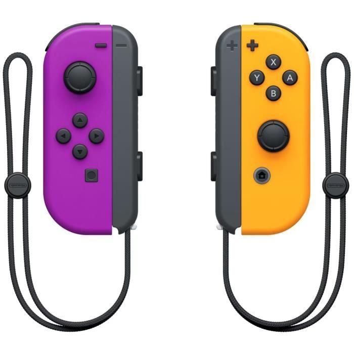 Par de Joy-Con izquierda neón púrpura y derecha neón naranja derecha 1 Par de Joy-Con izquierda neón púrpura y derecha neón naranja derecha 1