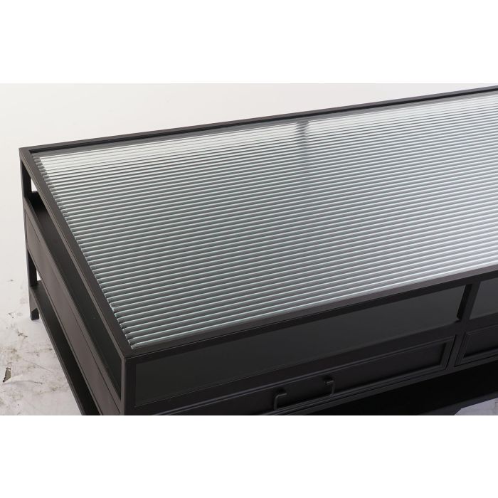 DKD Home Decor Mesa Centro Loft Negro Metal Cristal 120 x 60 x 40 cm 1 DKD Home Decor Mesa Centro Loft Negro Metal Cristal 120 x 60 x 40 cm 1