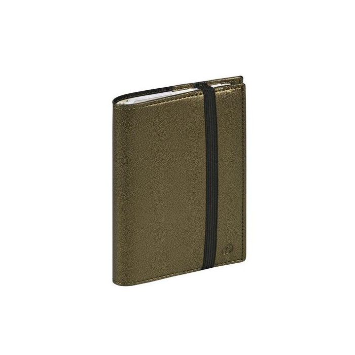 Agenda Anual (2026) Quo Vadis Time&Life Large Ml Sobrecubierta Wire-O Tapa Simil Piel Con Goma 160X240 S/V 2 Pag. Kaki Metalizado