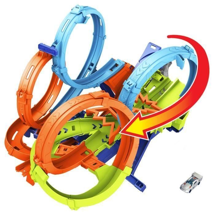 Hot Wheels Action Colisión De 4 Loopings Hxr70 Mattel 3