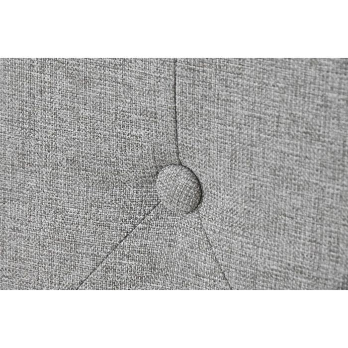 DKD Home Decor Cama Urban Gris Claro 219 x 104 x 170 cm para colchón de 150x200 - Poliéster y Madera 1