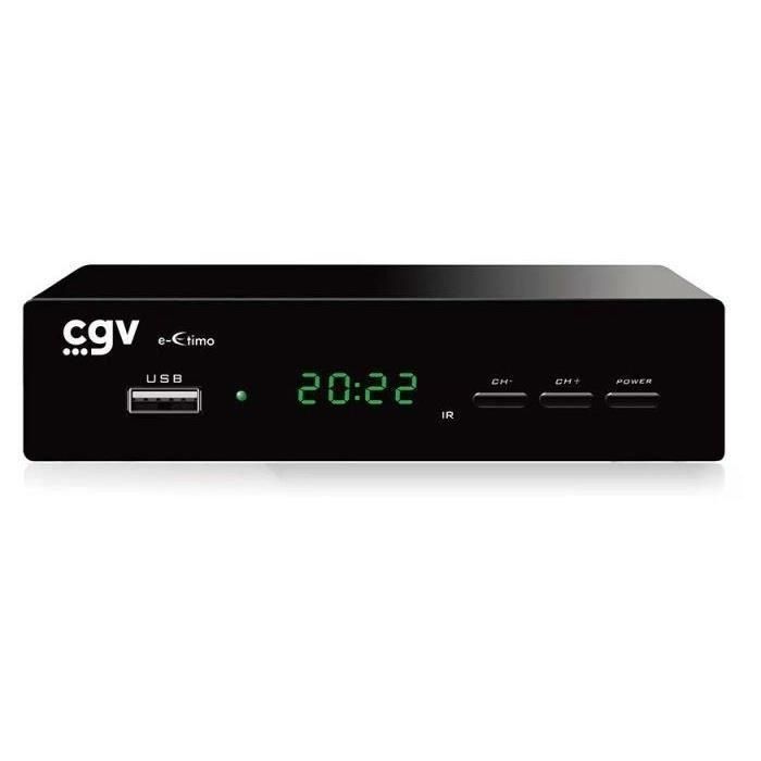 Receptor-grabador TNT - CGV - e-ETIMO - DVB-T2 HEVC 265 - RJ45 - Full HD Receptor-grabador TNT - CGV - e-ETIMO - DVB-T2 HEVC 265 - RJ45 - Full HD